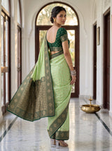 MIMOSA Pista Saree Saree — pose 7 styling detail