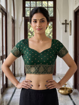 MIMOSA Pista Saree Saree — blouse close-up