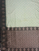 MIMOSA Pista Saree Saree — pallu and zari work detail