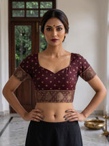 MIMOSA Red Saree Saree — blouse close-up