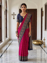 MIMOSA Rani Saree Saree — front view on mannequin