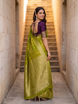 MIMOSA Olive Saree Saree — pose 7 styling detail