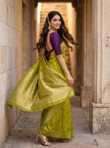 MIMOSA Olive Saree Saree — pose 9 styling detail