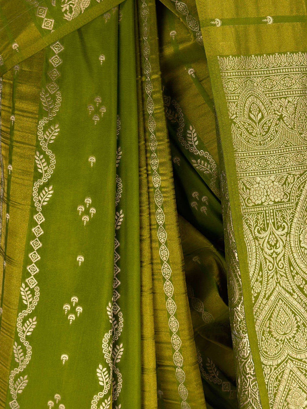 MIMOSA Olive Saree Saree — fleets shot full lifestyle