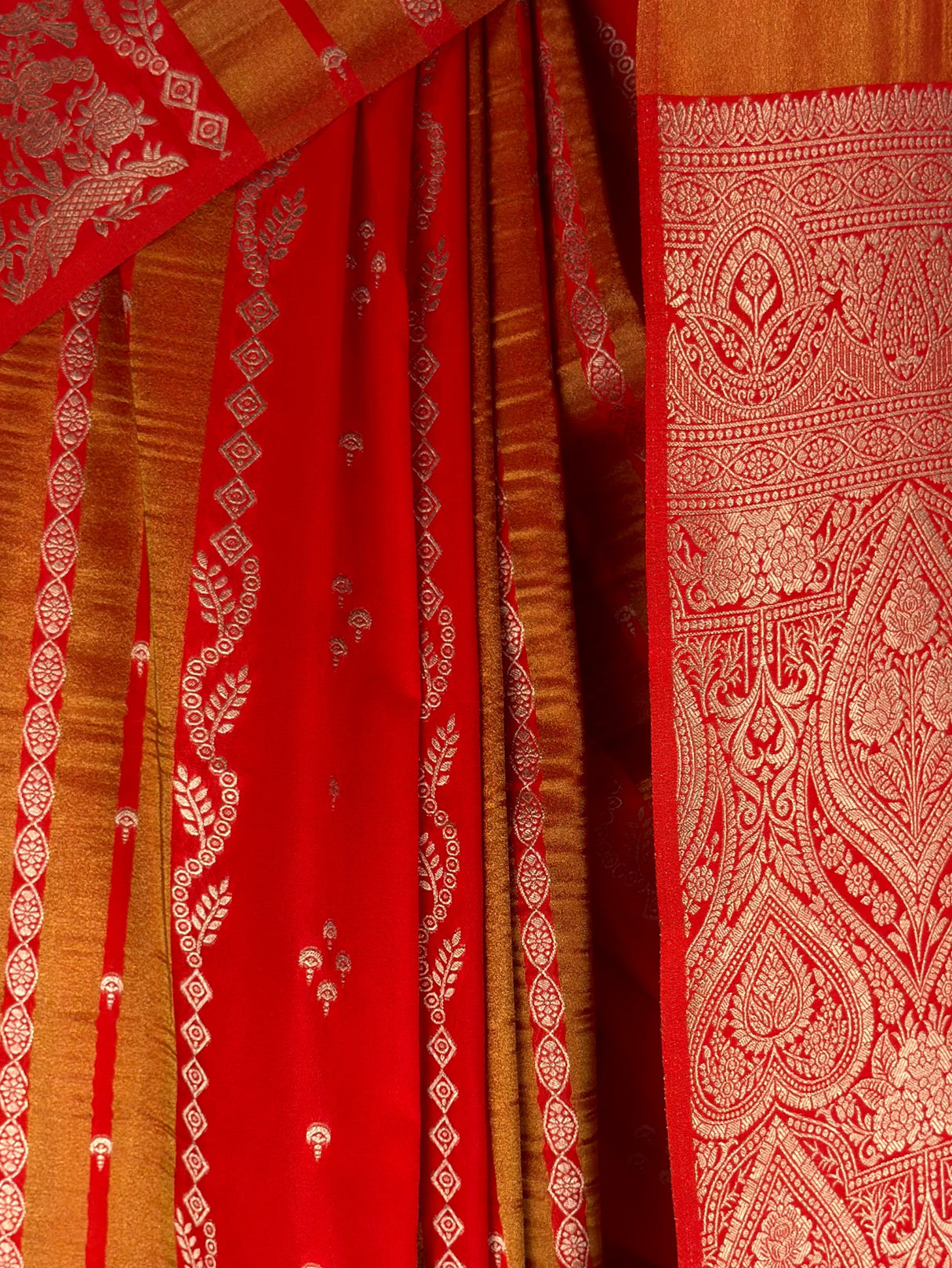 MIMOSA Orange Saree Saree — fleets shot full lifestyle