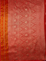 MIMOSA Orange Saree Saree — pallu and zari work detail