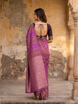 MIMOSA Pink Saree Saree — pose 2 styling detail
