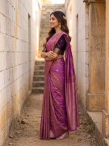 MIMOSA Pink Saree Saree — pose 3 styling detail