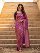 MIMOSA Pink Saree Saree — pose 6 styling detail