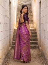 MIMOSA Pink Saree Saree — pose 7 styling detail