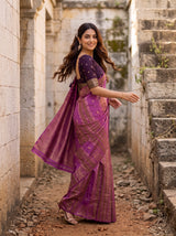 MIMOSA Pink Saree Saree — pose 9 styling detail