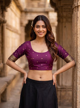 MIMOSA Pink Saree Saree — blouse close-up