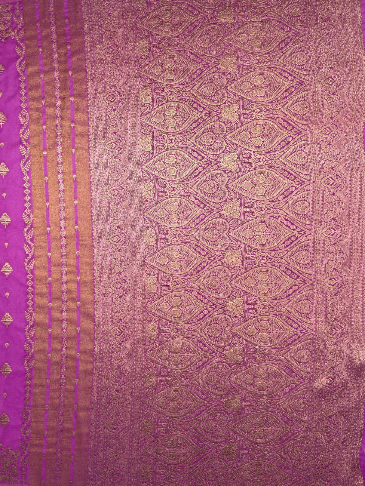MIMOSA Pink Saree Saree — pallu and zari work detail