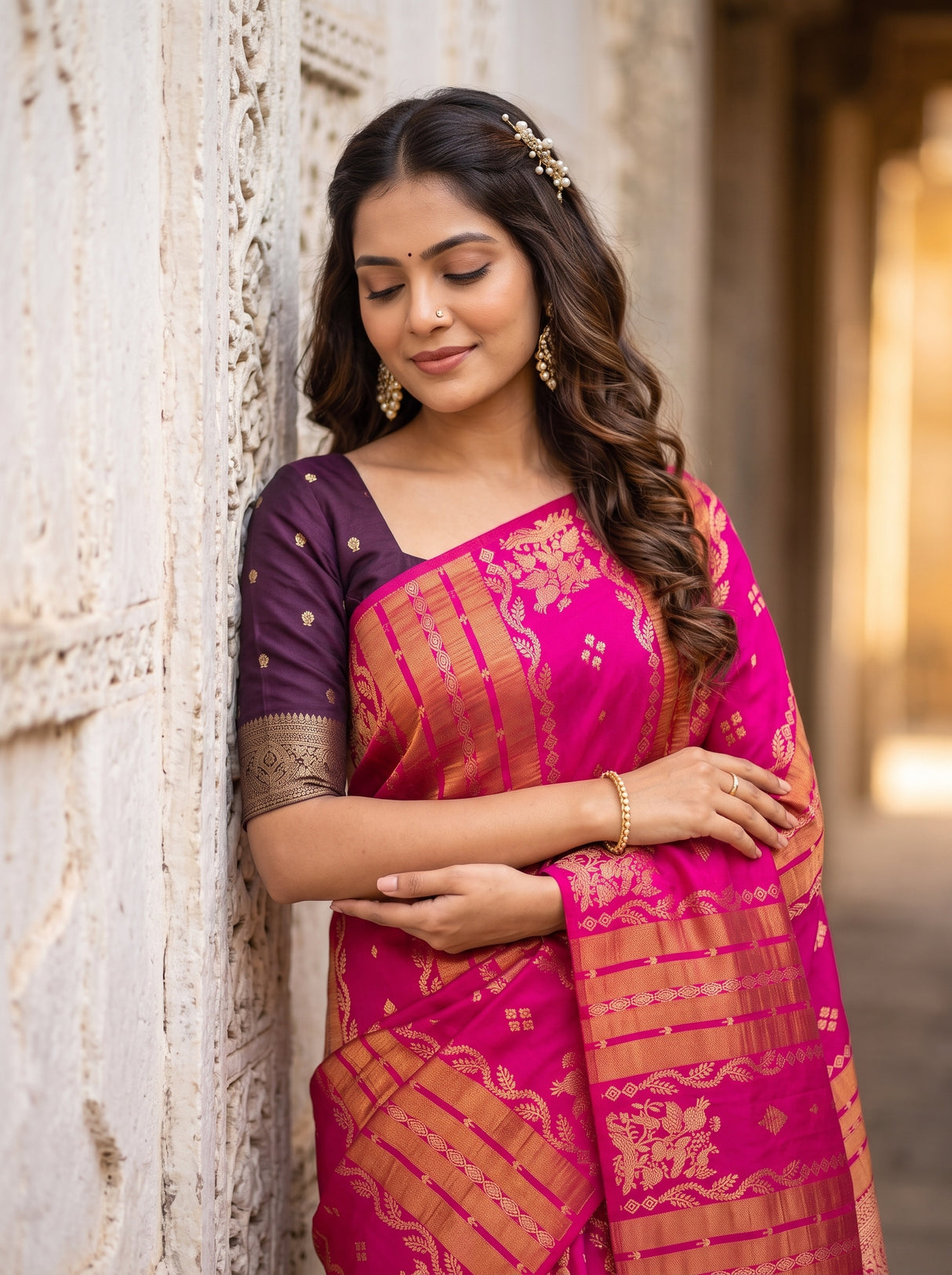 MIMOSA Rani Saree Saree — pose 10 styling detail