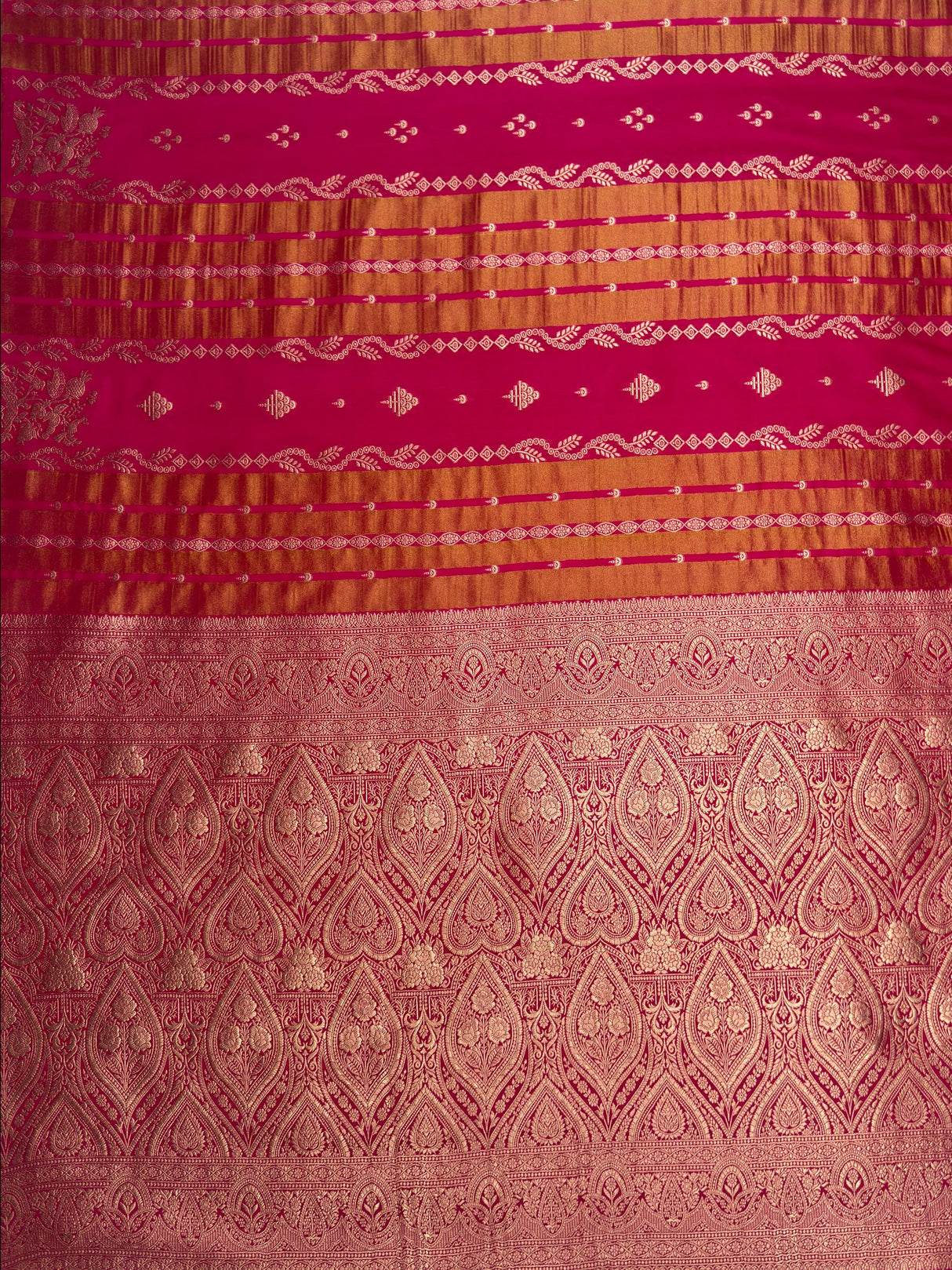 MIMOSA Rani Saree Saree — pallu and zari work detail