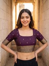 MIMOSA Sapphire Saree Saree — blouse close-up