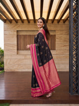 MIMOSA Chocolate Saree Saree — pose 9 styling detail