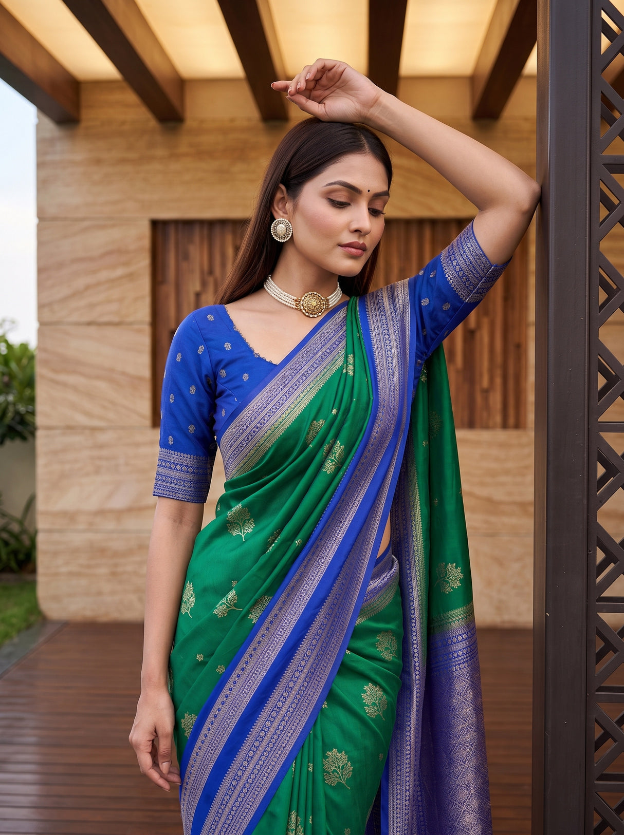 MIMOSA Rama Saree Saree — pose 10 styling detail