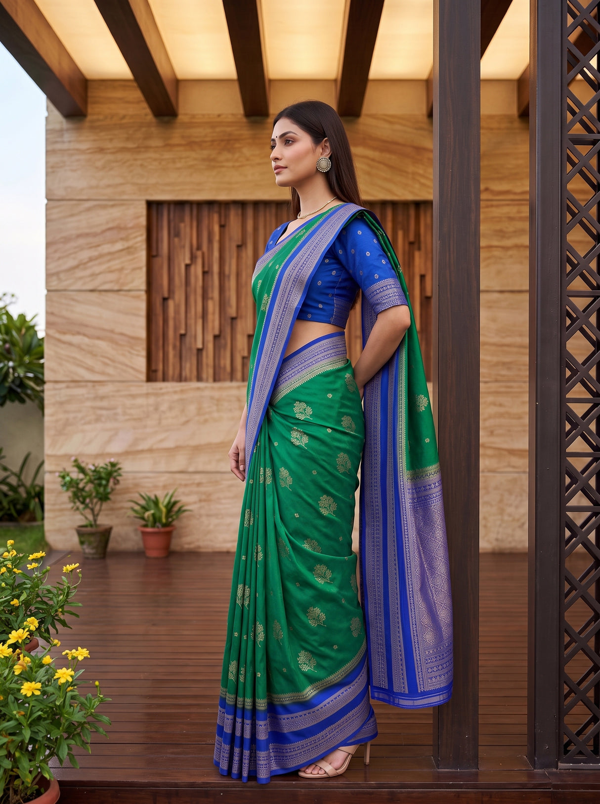 MIMOSA Rama Saree Saree — pose 3 styling detail