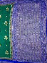 MIMOSA Rama Saree Saree — pallu and zari work detail