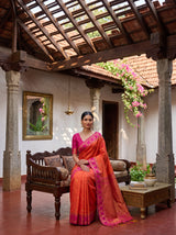 MIMOSA Peach Saree Saree — pose 8 styling detail