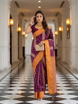 MIMOSA Wine Saree Saree — pose 5 styling detail