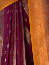 MIMOSA Wine Saree Saree — fleets shot full lifestyle