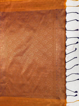 MIMOSA Wine Saree Saree — pallu and zari work detail