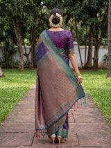 MIMOSA Navy Saree Saree — pose 2 styling detail