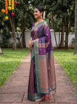 MIMOSA Navy Saree Saree — pose 3 styling detail