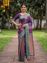 MIMOSA Navy Saree Saree — pose 4 styling detail