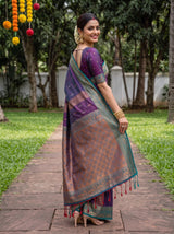 MIMOSA Navy Saree Saree — pose 7 styling detail