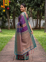 MIMOSA Navy Saree Saree — pose 9 styling detail