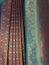 MIMOSA Navy Saree Saree — fleets shot full lifestyle
