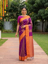 MIMOSA Rani Saree Saree — front view on mannequin