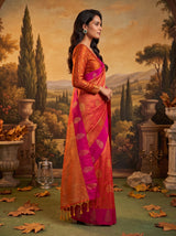 MIMOSA Mustard Saree Saree — pose 3 styling detail