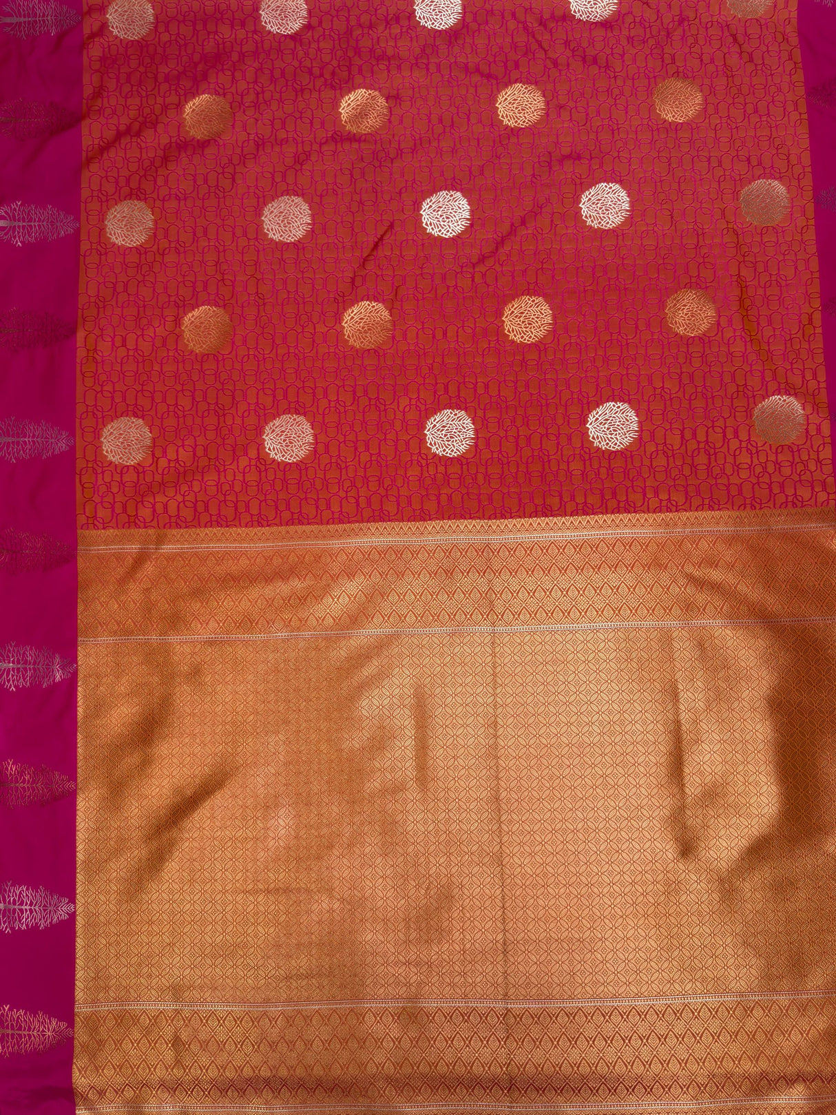 MIMOSA Mustard Saree Saree — pallu and zari work detail