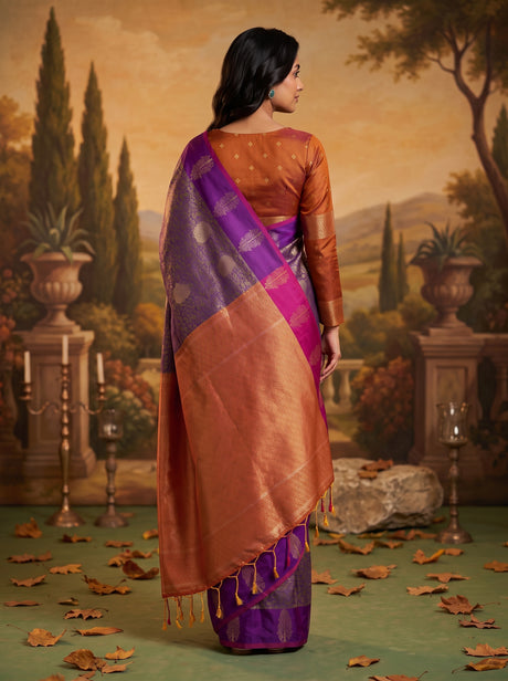 MIMOSA Violet Saree Saree — pose 2 styling detail