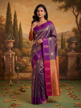 MIMOSA Violet Saree Saree — pose 5 styling detail