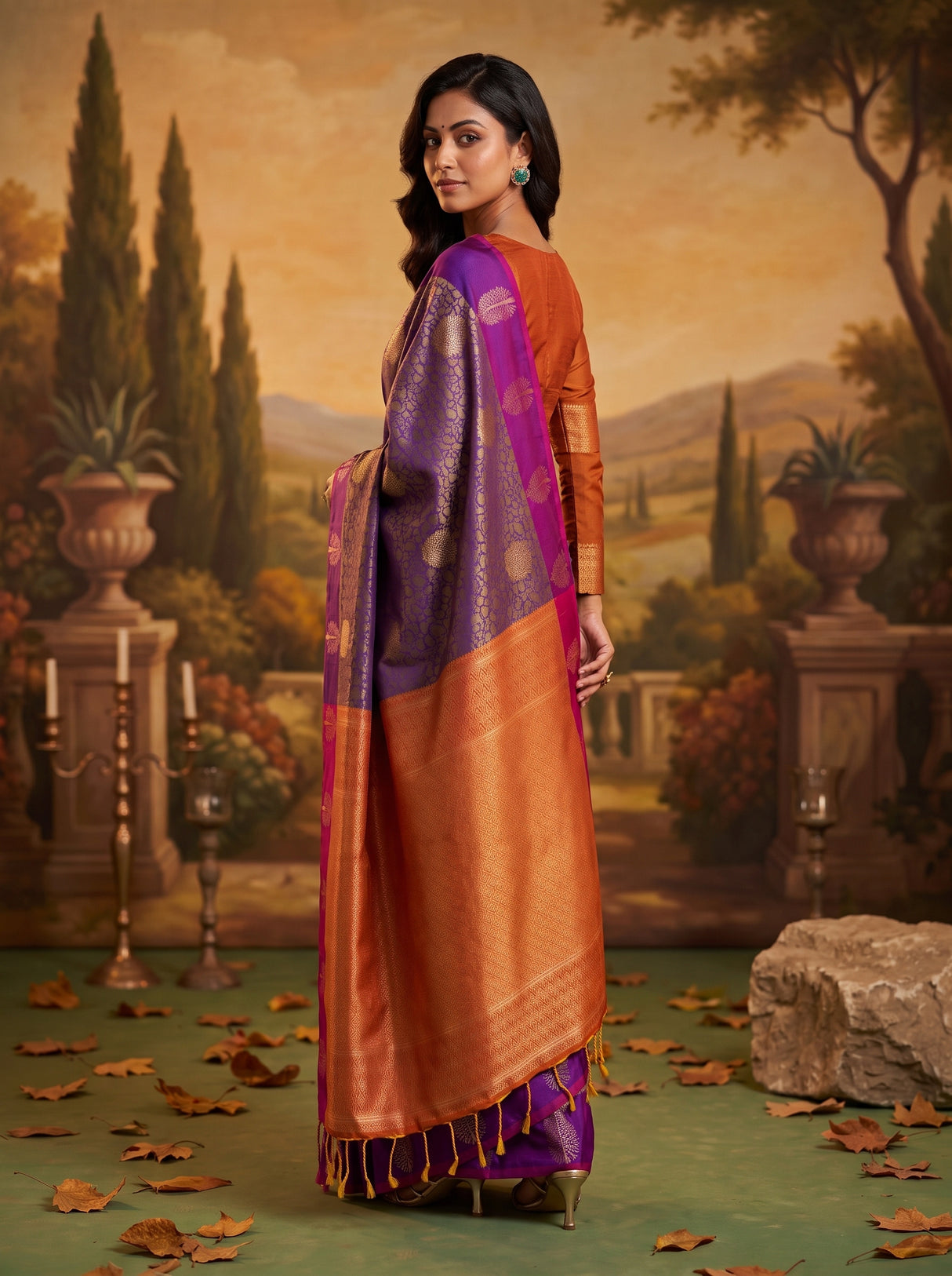 MIMOSA Violet Saree Saree — pose 7 styling detail