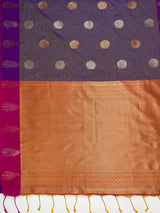 MIMOSA Violet Saree Saree — pallu and zari work detail