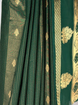 MIMOSA Bottle Green Saree Saree — fleets shot full lifestyle