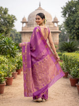MIMOSA Lavender Saree Saree — pose 7 styling detail
