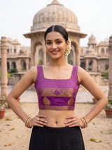 MIMOSA Lavender Saree Saree — blouse close-up