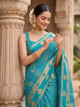 MIMOSA Sapphire Saree Saree — pose 10 styling detail