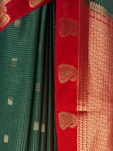 MIMOSA Bottle Green Saree Saree — fleets shot full lifestyle