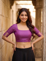 MIMOSA Jamun Saree Saree — blouse close-up