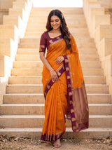 MIMOSA Mustard Saree Saree — pose 6 styling detail
