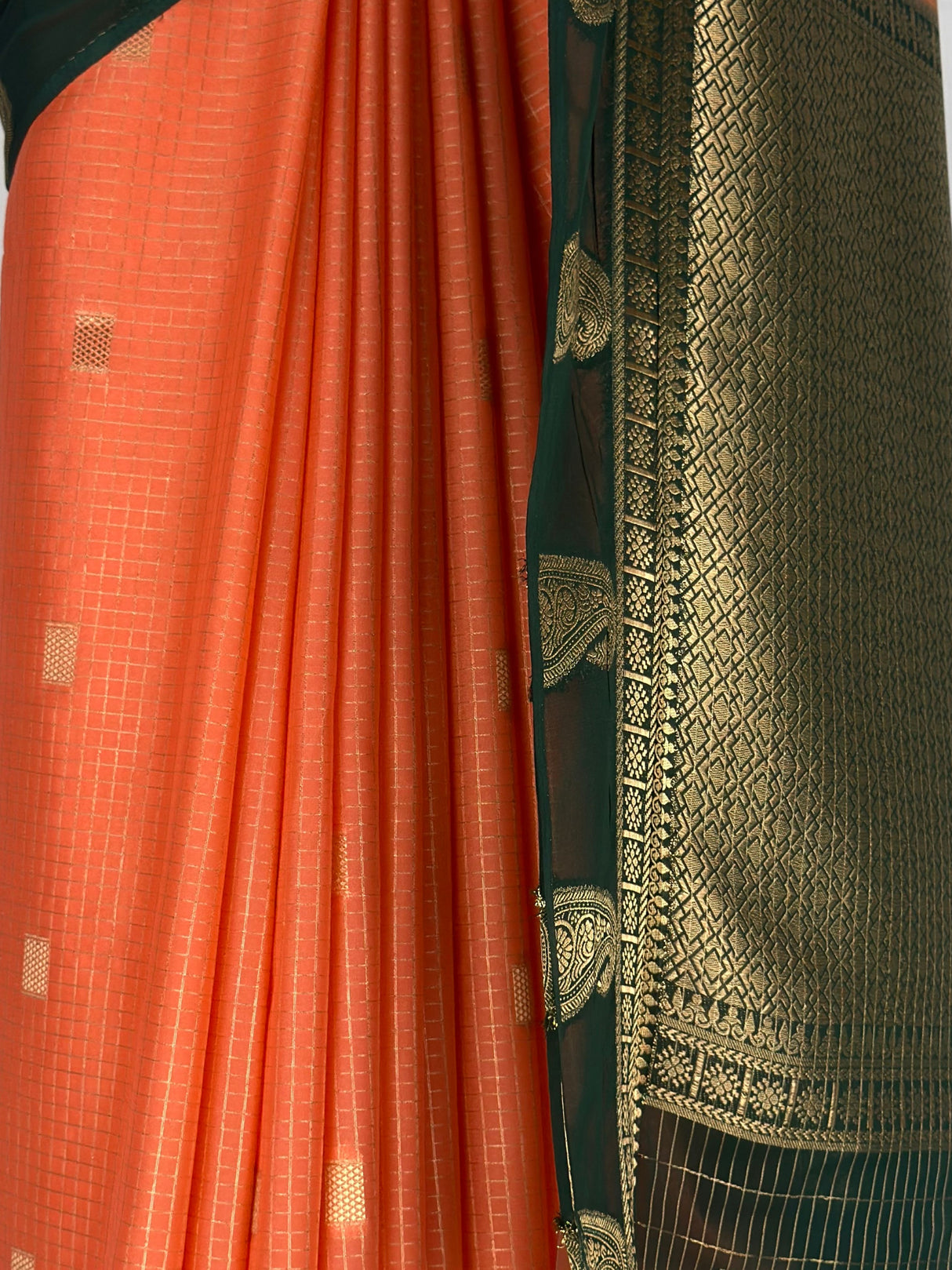 MIMOSA Peach Saree Saree — fleets shot full lifestyle
