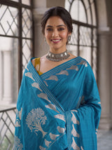 MIMOSA Ananda Mysore Silk crepe Saree — pose 10 styling detail